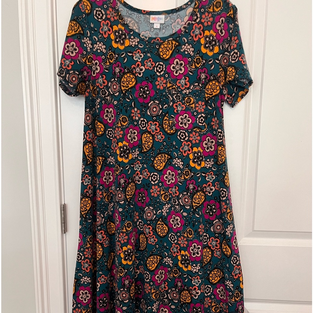 Lot Bundle of 2 LuLaRoe Carley Hi-low Dresses Small